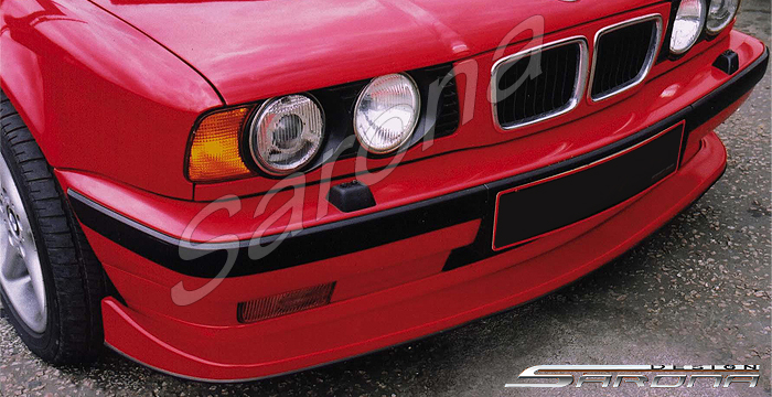 Custom BMW 5 Series Front Bumper Add-on  Sedan Front Lip/Splitter (1989 - 1995) - $298.00 (Manufacturer Sarona, Part #BM-004-FA)